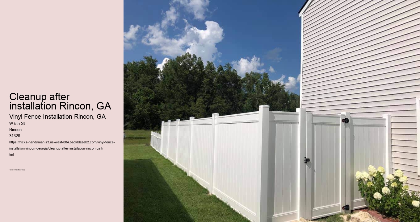 Cleanup after installation Rincon, GA